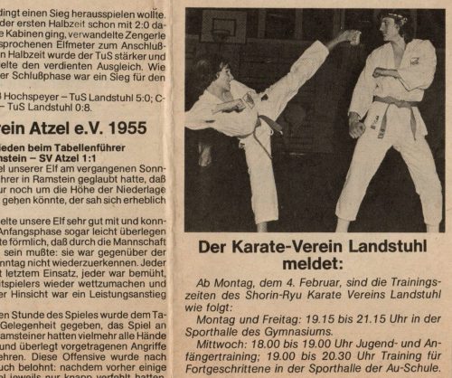 1980 Thomas erster Zeitungsartikel - Westricher Anzeiger 07.02.1980