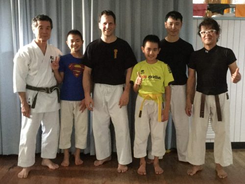 2016 Training im Dojo in Okinawa Februar 2016
